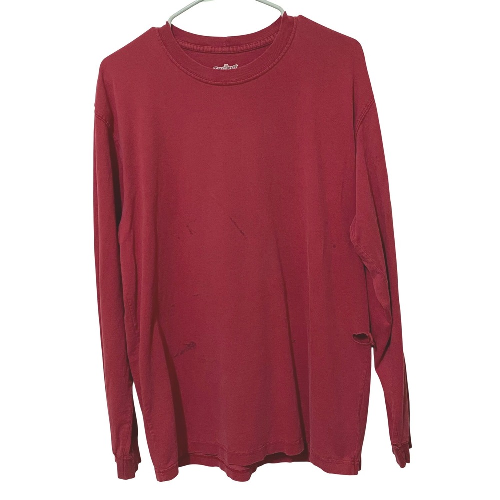 Carhartt Mens Long Sleeve‎ T-Shirt M Worn Faded Distressed Workwear Streetwear